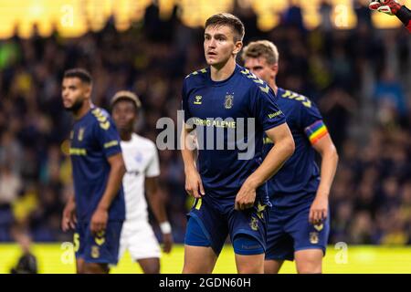 Brondby, Dänemark. August 2021. Mikael Uhre (11) aus Brondby, WENN er während des 3F-Superliga-Spiels zwischen Brondby IF und FC Nordsjaelland im Brondby Stadion in Brondby, Dänemark, gesehen wurde. (Foto: Gonzales Photo/Alamy Live News Stockfoto