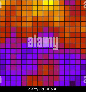 Abstrakte geometrische Farbpixel generative Kunstdarstellung Stock Vektor