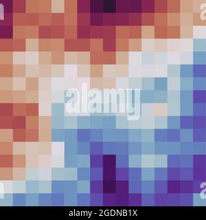 Abstrakte geometrische Farbpixel generative Kunstdarstellung Stock Vektor