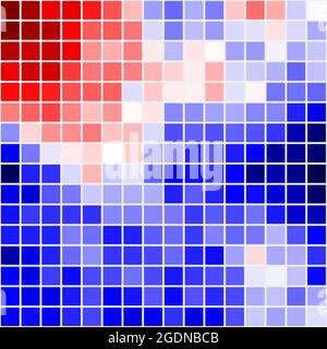 Abstrakte geometrische Farbpixel generative Kunstdarstellung Stock Vektor