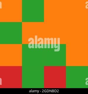 Abstrakte geometrische Farbpixel generative Kunstdarstellung Stock Vektor
