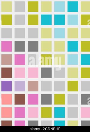 Abstrakte geometrische Farbpixel generative Kunstdarstellung Stock Vektor