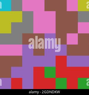 Abstrakte geometrische Farbpixel generative Kunstdarstellung Stock Vektor