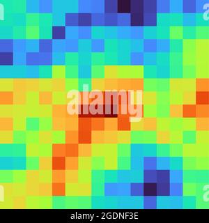 Abstrakte geometrische Farbpixel generative Kunstdarstellung Stock Vektor
