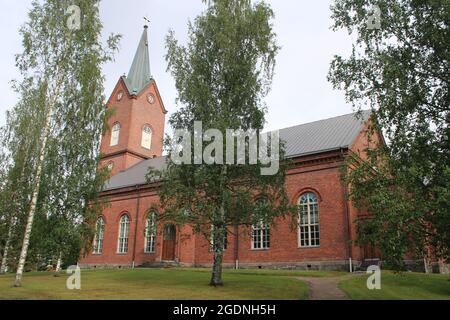 Mäntälän kirkko, Ernst Lohrmann ja Jean Wik 1866. Stockfoto