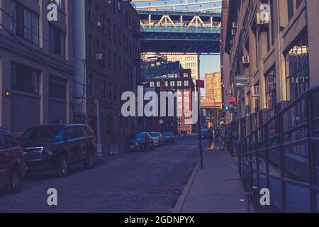 Straßen von Dumbo New York Stockfoto