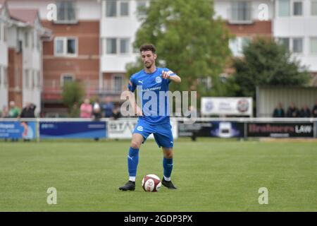 Warrington Rylands gegen Leek Town in der NPL Div 1 West, Samstag, 14. August 2021. Stockfoto