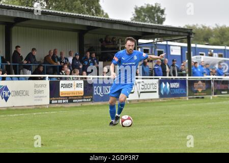 Warrington Rylands gegen Leek Town in der NPL Div 1 West, Samstag, 14. August 2021. Stockfoto