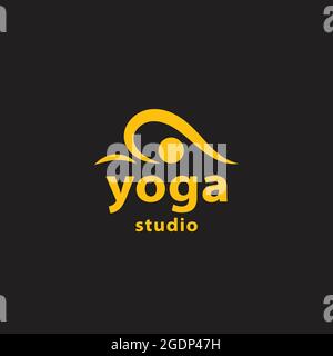Abstraktes Yoga-Logo-Vektorbild Stock Vektor