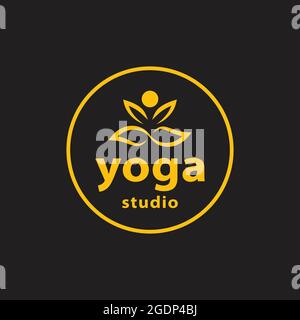 Abstraktes Yoga-Logo-Vektorbild Stock Vektor