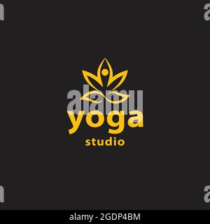 Abstraktes Yoga-Logo-Vektorbild Stock Vektor