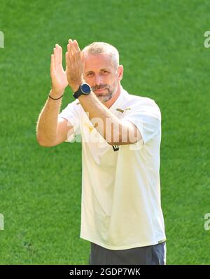 Marco Rose, Cheftrainer, Koch - Trainer BVB im Spiel BORUSSIA DORTMUND - EINTRACHT FRANKFURT 1. Deutsche Fußball Liga am 14. August 2021 in Dortmund, Deutschland Saison 2020/2021, Spieltag 1, 1.Bundesliga, 1.Spieltag, BVB, © Peter Schatz / Alamy Live News - die DFL-VORSCHRIFTEN VERBIETEN DIE VERWENDUNG VON FOTOS als BILDSEQUENZEN und/oder QUASI-VIDEO - Stockfoto