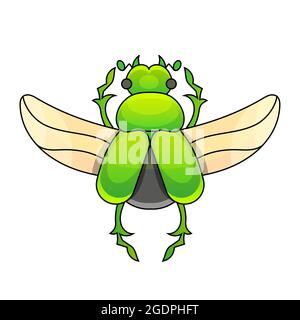 Handgezeichnete Gravur Skizze von Käfer, Maiwanze. Vektor-Illustration für Tattoo und handgemachte dekorative Brosche. Stock Vektor