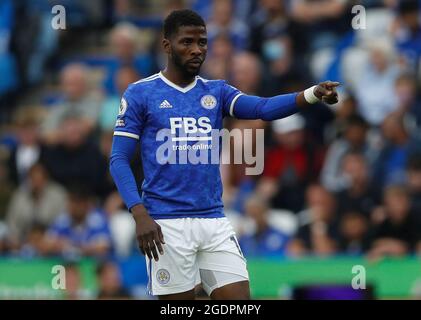 Leicester, England, 14. August 2021. Kelechi Iheanacho aus Leicester City während des Premier League-Spiels im King Power Stadium, Leicester. Bildnachweis sollte lauten: Darren Staples / Sportimage Stockfoto