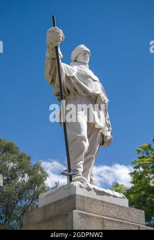 Robert Falcon Scott Statue, Worcester Street, Christchurch, Canterbury, Neuseeland Stockfoto