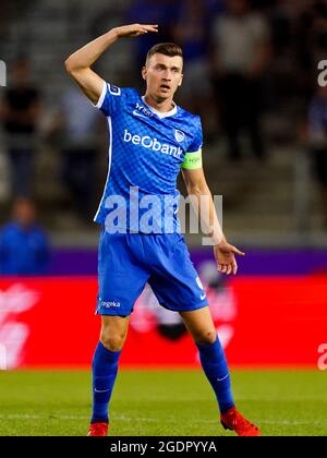 GENK, BELGIEN - 14. AUGUST: Bryan Heynen von KRC Genk während des Jupiler Pro League-Spiels zwischen KRC Genk und OH Leuven in der Luminus Arena am 14. August 2021 in Genk, Belgien (Foto: Joris Verwijst/Orange Picts) Stockfoto