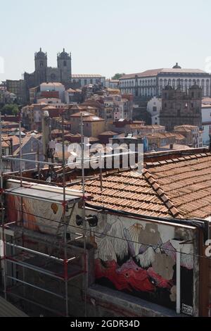 Stadt Porto vom mirador, Portugal Stockfoto