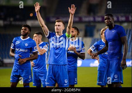 GENK, BELGIEN - 14. AUGUST: Bryan Heynen von KRC Genk nach dem Jupiler Pro League Spiel zwischen KRC Genk und OH Leuven in der Luminus Arena am 14. August 2021 in Genk, Belgien (Foto: Joris Verwijst/Orange Picts) Stockfoto