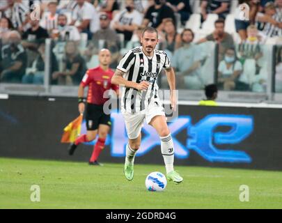 Leonardo Bonucci (Juventus FC) während des Vorsaison-Freundschaftsspiels zwischen Juventus FC und Atalanta BC am 14. August 2021 im Allianz-Stadion in Turin, Italien - Foto Nderim Kaceli / DPPI Stockfoto