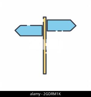 Vektorgrafik von - Richtungen - Linienschnittstil - einfache Illustration. Bearbeitbare Kontur. Design-Vorlage Vektor.Umriss-Stil-Design.Vektor-Grafik Abb. Stock Vektor