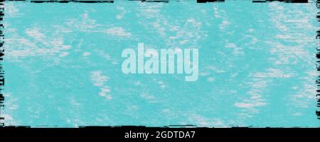 Raue Grunge türkisfarbenen Rahmen städtischen Textur für Banner, Hintergrund oder Hintergrund. 3D-Rendering hellblau türkis grungy Textur Vorlage. 3D-Illustration Stockfoto