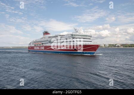 Eine Passagierfähre im Hafen von Tallinn, Estland Stockfoto