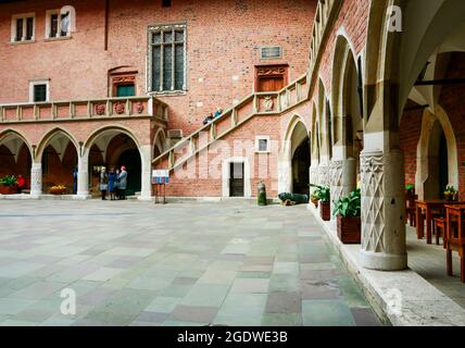 Die Jagiellonische Universität. Die älteste Universität in Polen, die zweitälteste Universität in Mitteleuropa. Collegium Maius Stockfoto