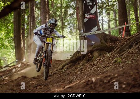 Monika HRASTNIK aus Slowenien während der Qualifikationsrunde des Mountainbike-Weltcups 2021 am 14. August 2021 in Maribor, Slowenien - Foto Olly Bowman / DPPI Stockfoto