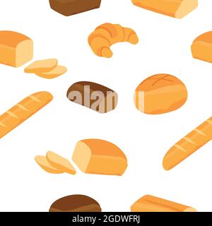 Nahtloses Musterbrot. Vektor Stock Vektor