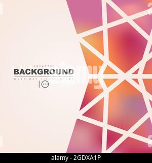 Geometrischer abstrakter Hintergrund. Roter und orangefarbener Netzhintergrund. Vektorgrafik. Stock Vektor