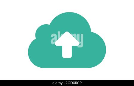 Piktogramm der Wolke mit Upload-Pfeil. Vektordarstellung des Upload-Symbols oder -Symbols. EPS-Datei ist verfügbar Stock Vektor