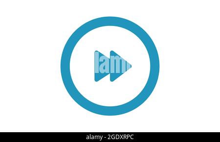 Schnellvorlauf-Symbol. Schnellvorlauf-Symbol-Design aus der Web-Navigation-Sammlung. Einfache Elementvektordarstellung auf weißem Hintergrund. Stock Vektor