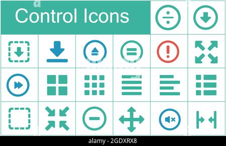 Ausgezeichnete Media-Player-Steuerung Icon-Set für Designer in der Gestaltung aller Arten von Werken. Schöne und moderne Ikone, die in vielen Zwecken verwendet werden kann Stock Vektor