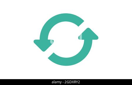 Symbol aktualisieren Symbol Zeichen isolieren auf weißem Hintergrund, Vektorgrafik EPS.10 Stock Vektor