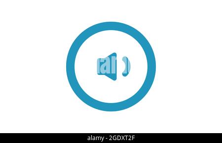 Symbol Sound, Lautsprecher Symbol. Sound Vektorsymbol, die Lautstärke der Musik Symbol. Vector Illustration. Flache Bauform Stock Vektor