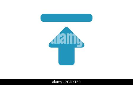 Symbol für den Upload-Pfeil. Symbol zum Hochladen von Dateien. Vektor-isolierte Illustration Stock Vektor