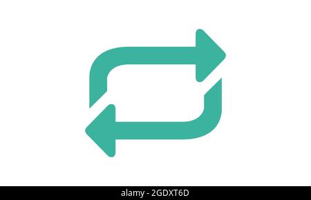 Das Wiederholungssymbol mit Technologiegeräten wie Computer, Radio, Smartphone. Die Schaltfläche, die in der Bedienfeldsteuerung von Technologiegeräten wiederholt werden soll Stock Vektor