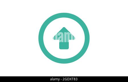 Symbol für den Upload-Pfeil. Symbol zum Hochladen von Dateien. Vektor-isolierte Illustration Stock Vektor