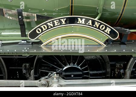 The West Somerset Steam Express 14/8/2021. Odney Manor Lokomotive Stockfoto