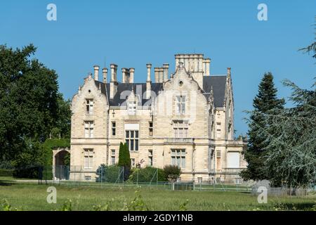 Château Lanessan, in Cussac, gelegen an der berühmten Weinstraße von Médoc in Gironde, Frankreich Stockfoto