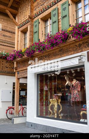 Gstaad, Schweiz - 16. Juli 2020: Dolce Gabbana Fashion Store in Gstaad Stockfoto