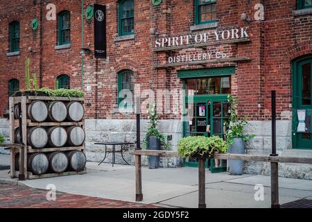 Spirit of york Distillery Co im toronto Distillery District Stockfoto