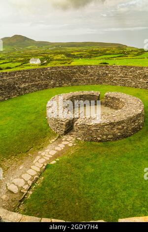 Cahergall megalithische Steinfestung in Irland Stockfoto