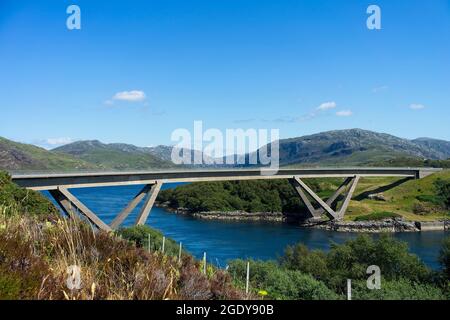 Kylesku Bridge in Sutherland North West Highlands of Scotland Stockfoto