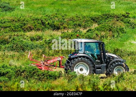 Landmaschinen, La Hague, Departement Manche, Cotentin, Region Normandie, Frankreich Stockfoto