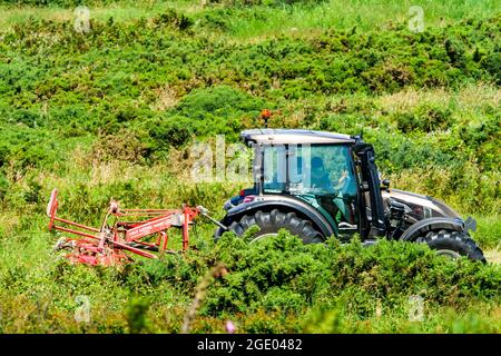 Landmaschinen, La Hague, Departement Manche, Cotentin, Region Normandie, Frankreich Stockfoto