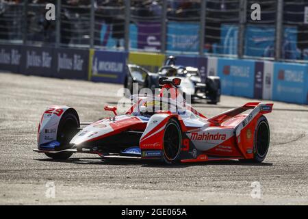 29 Sims Alexander (gbr), Mahindra Racing, Mahinda M7Electro, Aktion während des Berlin ePrix 2021, 8. Treffen der Formel-E-Weltmeisterschaft 2020-21, auf dem Tempelhof Airport Street Circuit vom 14. Bis 15. August in Berlin, Deutschland - Foto Xavi Bonilla / DPPI Stockfoto