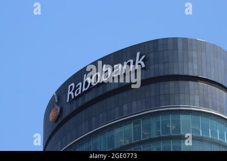 Hauptsitz der Rabobank Bank im Stadtzentrum von Utrecht in den Niederlanden Stockfoto