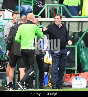 Easter Road Stadium.Edinburgh. Schottland.UK 15. August 21. Hibernian gegen Kilmarnock. Scottish Premier Cup Spiel Kilmarnock. Manager Tommy Wright Credit: eric mccowat/Alamy Live News Stockfoto