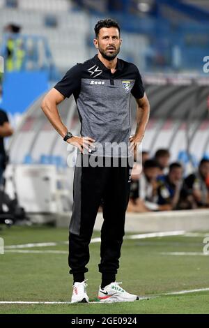 Ferrara, Italien. Januar 2016. Fabio Grosso Trainer von Frosinone Calcio reagiert während des Fußballspiels zwischen dem FC Venezia und Frosinone Calcio im Stadion Paolo Mazza in Ferrara (Italien) am 15. August 2021. Foto Andrea Staccioli/Insidefoto Kredit: Insidefoto srl/Alamy Live News Stockfoto